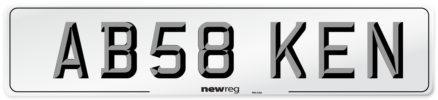 AB58 KEN Number Plate from New Reg